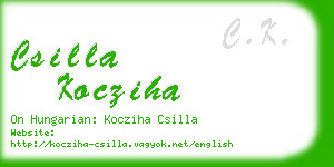 csilla kocziha business card